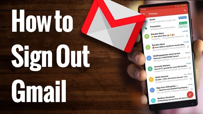 log out gmail